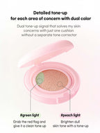 LILYBYRED Dual Light Tone Up Cushion 12g SPF50+PA+++#Peach Green