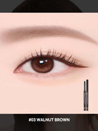 LILYBYRED Starry Eyes Am9 To Pm9 Slim Gel Eyeliner 0.14g showcased on a model's eye in Walnut Brown shade.