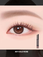 LILYBYRED Starry Eyes Am9 To Pm9 Slim Gel Eyeliner 0.14g in Cold Rose shade applied on a model's eye.