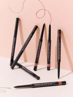 LILYBYRED Starry Eyes Am9 To Pm9 Slim Gel Eyeliner 0.14g displayed in a group on a pastel background.