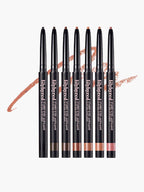 LILYBYRED Starry Eyes Am9 To Pm9 Slim Gel Eyeliner 0.14g in various shades displayed in a row on a white background.