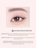 LILYBYRED Am9 To Pm9 Survival Penliner Natural 1g application tips for natural eye makeup with Cherry Brown.