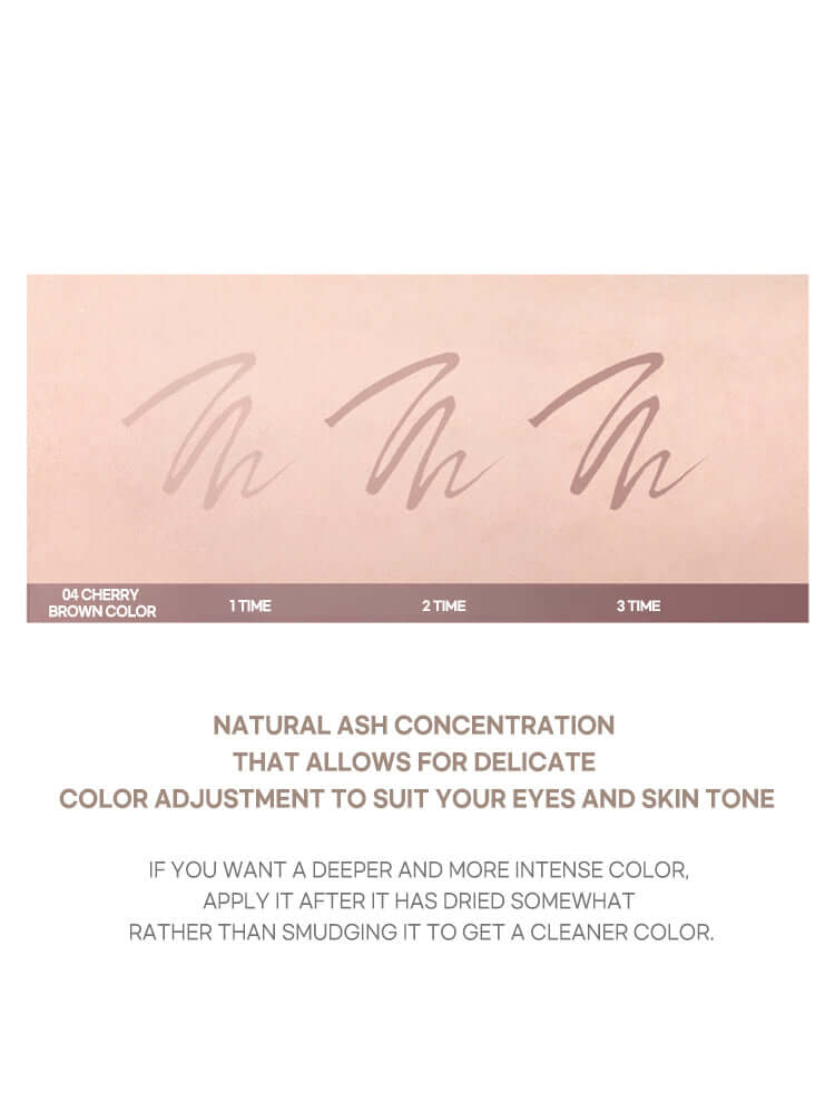 LILYBYRED Am9 To Pm9 Survival Penliner Natural 1g swatches on skin showing natural ash concentration for color adjustment.