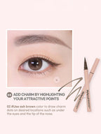 LILYBYRED Am9 To Pm9 Survival Penliner Natural 1g showcasing ash brown dots for eye charm enhancement.