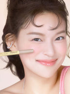 Model showcasing LILYBYRED Smiley Aegyosal Eyeliner with a soft and natural makeup look.