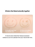 LILYBYRED Smiley Aegyosal Eyeliner shades #LaughLaugh and #WinkyWinky swatches on skin for natural blending.