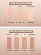 LILYBYRED Smiley Aegyosal Eyeliner color saturation comparison for concealer and shade liner