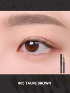 LILYBYRED Skinny Mes Brow Mascara 3.5g in #05 Taupe Brown with ultra-slim brush for precise brow coloring.