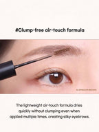 LILYBYRED Skinny Mes Brow Mascara 3.5g demonstrated with a clump-free air-touch formula for silky eyebrows.