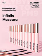 LILYBYRED Am9 To Pm9 Infinite Mascara 7g displayed in a row showcasing its endless length and volume features.