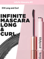 LILYBYRED Am9 To Pm9 Infinite Mascara 7g with long and curl brush for defined lashes and a sleek look.