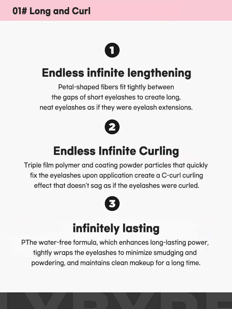 LILYBYRED Am9 To Pm9 Infinite Mascara 7g features endless lengthening and curling capabilities for beautiful lashes.