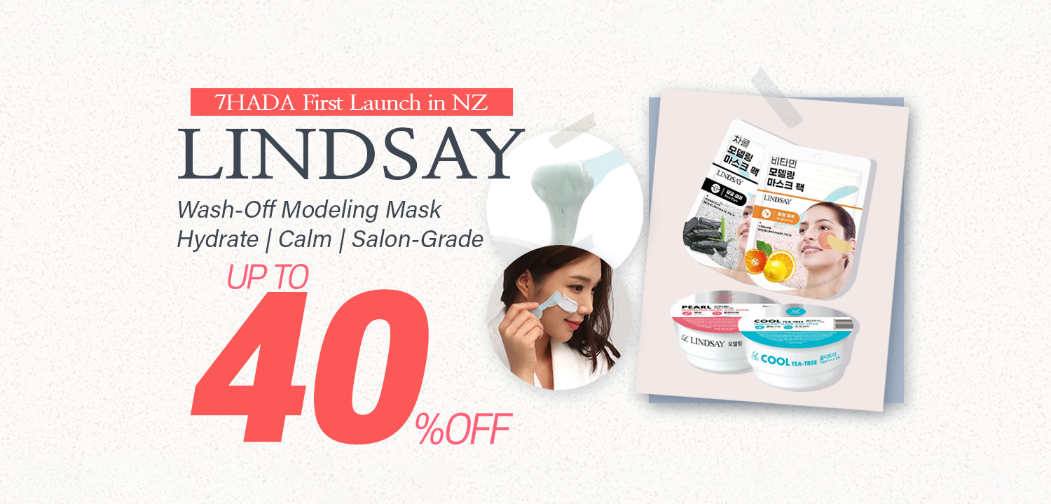 Event: Lindsay wash-off modeling mask 40% off Banner