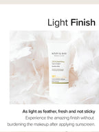 MARY&MAY CICA Soothing Sun Cream 50ml SPF50+/PA++++ on soft feathers with light finish description