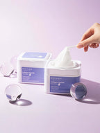MARY&MAY Collagen Peptide Vital Mask 400g 30EA displayed with cotton mask being pulled from container.