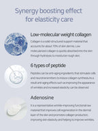 MARY&MAY Collagen Peptide Vital Mask 400g 30EA benefits low-molecular weight collagen and peptides for skin elasticity.