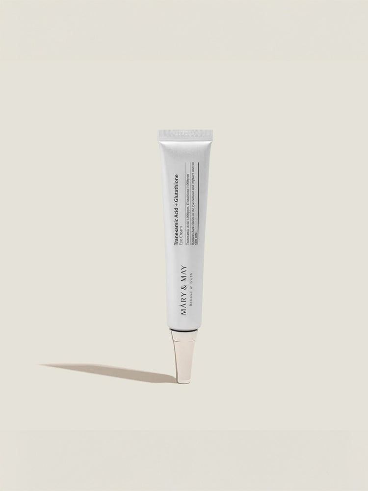 MARY&MAY Glutathione Eye Cream Special Set tube designed to target dark circles and hyperpigmentation around the eyes.
