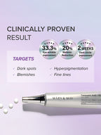 MARY&MAY Glutathione Eye Cream Special Set showing clinically proven results for dark circles and fine lines.