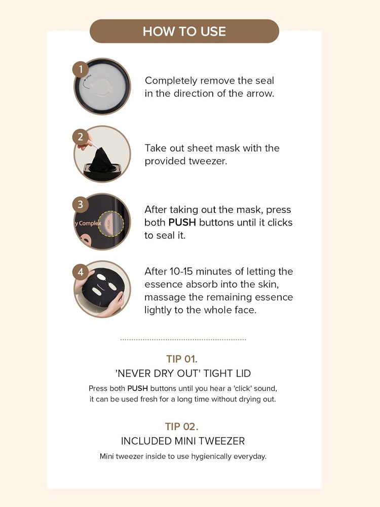 How to use MARY&MAY Premium Idebenone Blackberry Complex Essence Mask with tips and step-by-step instructions.