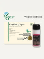 MARY&MAY Vegan Blackberry Complex Cream Essence with vegan certification document.