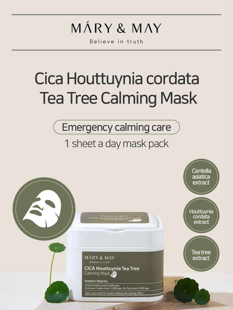 MARY&MAY CICA Houttuynia Tea Tree Calming Mask 400g 30EA