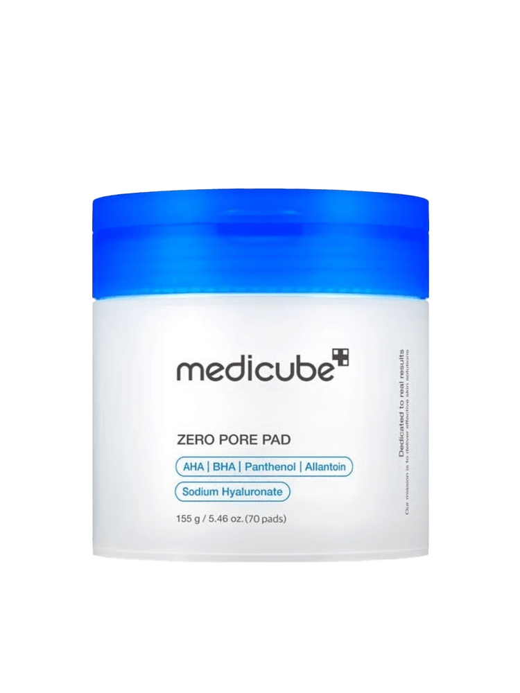MEDICUBE Zero Pore Pad 2.0 155g container with dual-textured toner pads for clearer skin.