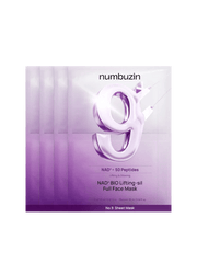 NUMBUZIN NAD Bio Lifting-sil Full Face Pack Sheet 4pcs in a stylish package for lifting and firming care.