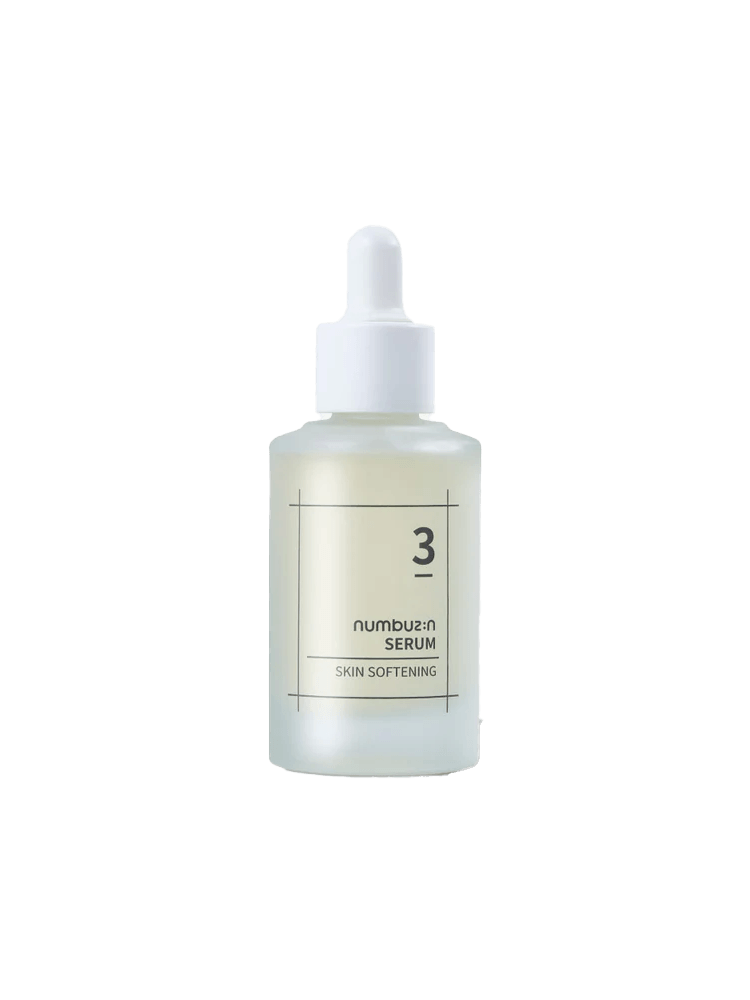 NUMBUZIN No.3 Skin Softening Serum 50ml bottle with dropper for smoother skin and improved texture.