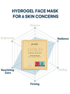 PETITFEE Gold Hydrogel Mask Pack 32g #5pcs