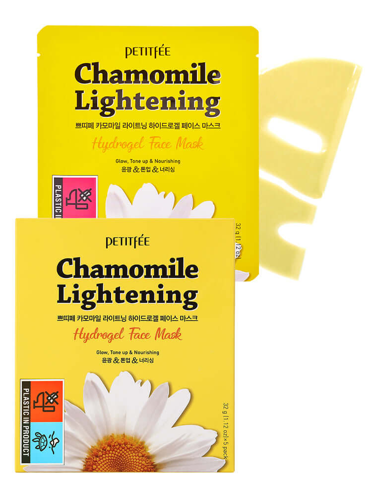 PETITFEE Chamomile Lightening Hydrogel Face Mask 32g #5pcs