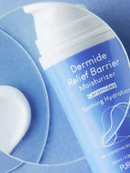 PURITO Dermide Relief Barrier Moisturizer 100ml in a blue bottle with soothing hydration for sensitive skin