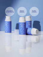 PURITO Dermide Relief Barrier Moisturizer 100ml displayed on a reflective surface, highlighting its benefits for sensitive skin.