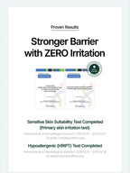 Proven results for PURITO Mighty Bamboo Panthenol Cream 100ml showing skin tests for irritation and suitability.