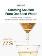 PURITO Oat In Calming Gel Cream 100ml showing 77% oat seed water benefit for soothing sensitive skin.