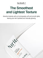 PURITO Sun Day Adventure Sunscreen 50ml showcasing smooth texture and hydration benefits for sensitive skin.