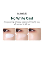 PURITO Sun Day Adventure Sunscreen 50ml swatch showing no white cast, demonstrating oil-free sun protection.