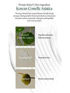 Korean Centella Asiatica ingredients in PURITO Wonder Releaf Centella Cream Unscented 50ml for soothing skin care.