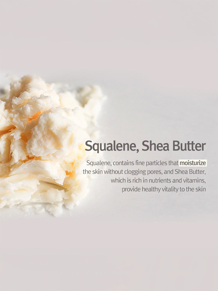 Squalene and Shea Butter mixture highlighting moisturizing properties for skin vitality.