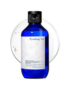 PYUNKANG YUL Essence Toner 200ml bottle with a refreshing blue packaging and hydrating formulation.