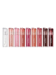 ROMAND Juicy Flash Lip Oil 4.5g collection of shades displayed in sleek tubes.