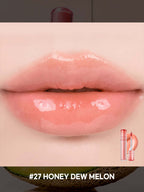 rom&nd The Juicy Lasting Tint 2.0 3.5g #RareSeries on glossy lips tinted in #27 Honey Dew Melon.