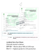 rom&nd Zero Sun Clean 50ml SPF50+/PA++++