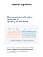 ROUND LAB 1025 Dokdo Cleansing Water 400ml features hydrating micellar water for gentle cleansing without tightness.