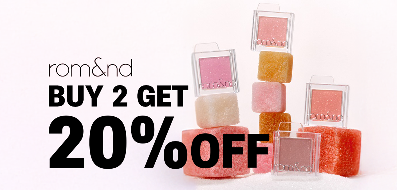 Event: Rom&nd Buy 2 get 20%off Banner
