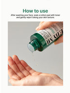 SOME BY MI AHA-BHA-PHA 30 Days Miracle Serum 50ml being applied on a cotton pad for skincare use.