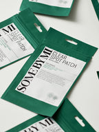SOME BY MI Clear Spot Patch packaging for hydrocolloid spot patch, showcasing lightweight and protective skin treatment.