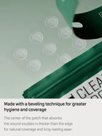 Some By Mi hydrocolloid spot patch showing beveling technique for hygiene and coverage, ensuring natural wear.