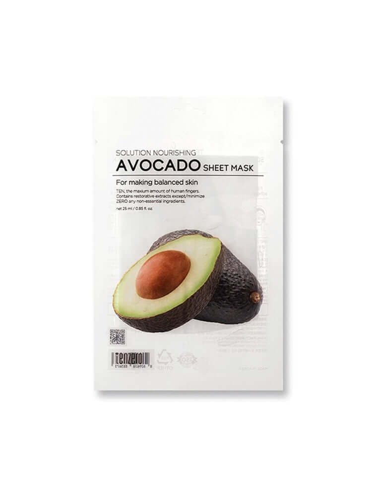 TENZERO Solution Nourishing Avocado Sheet Mask 25ml