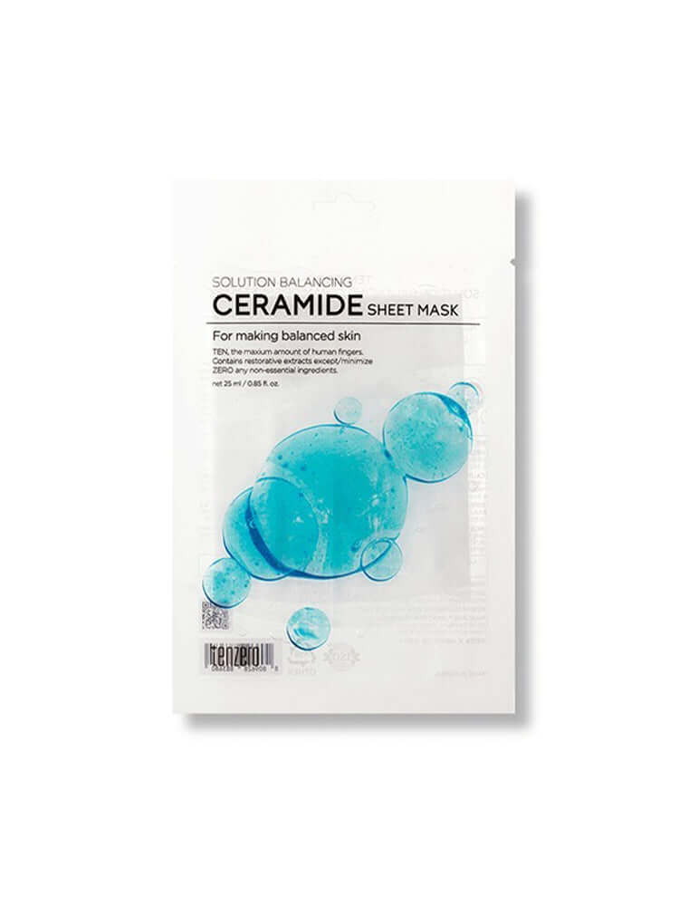TENZERO Solution Balancing Ceramide Sheet Mask 25ml (10 pieces)