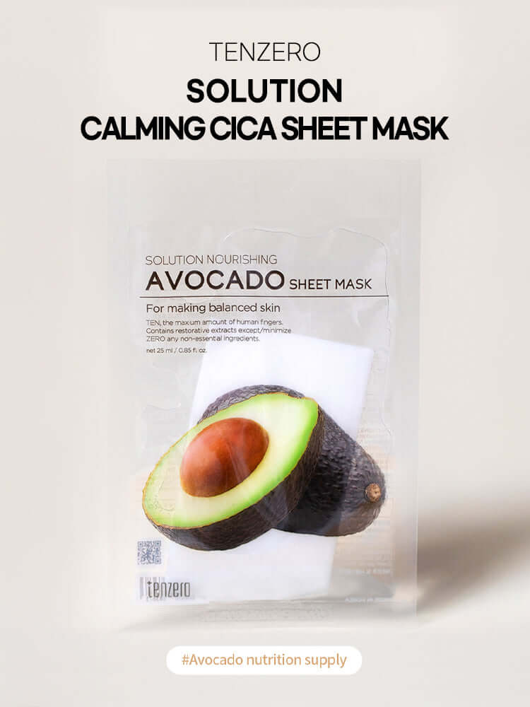 TENZERO Solution Nourishing Avocado Sheet Mask 25ml